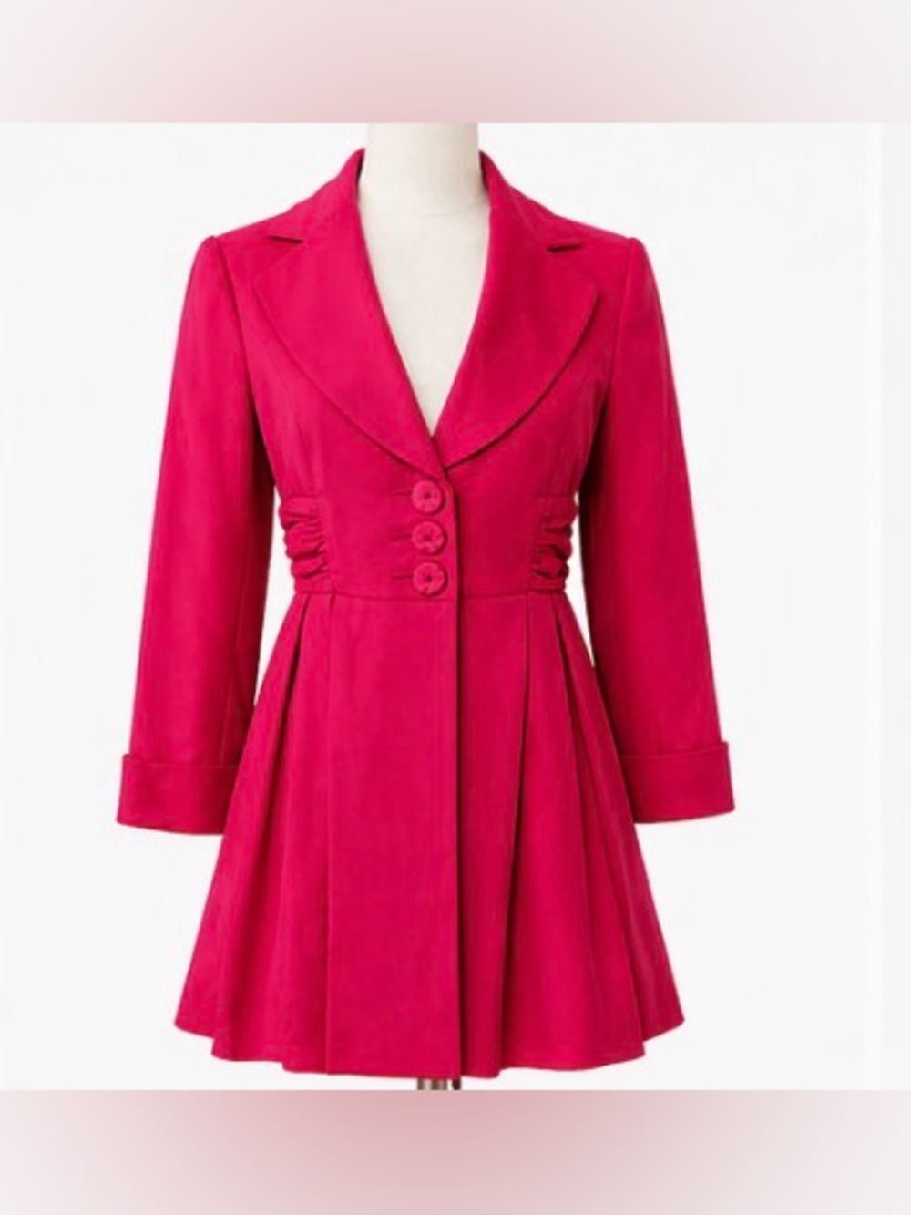 [Nanette Lepore] “Ferry Boat” Coat – Hot Pink | Sz 2